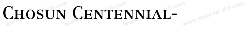 Chosun Centennial字体转换